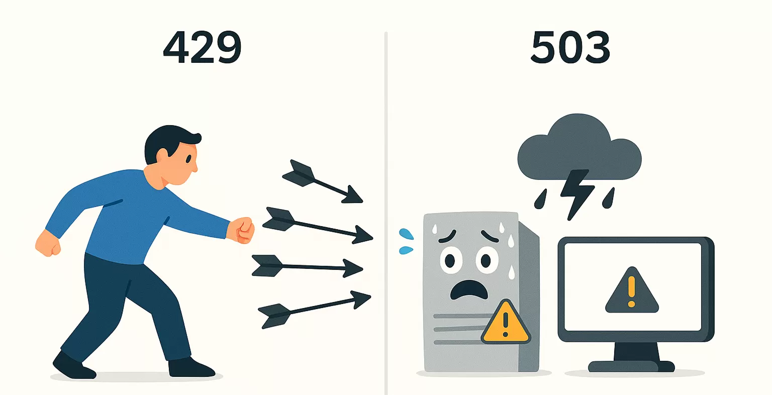 Отличия ошибки 429 от ошибки 503